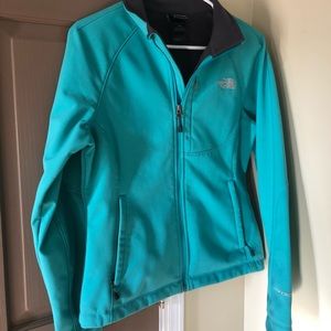 Teal north face jacket